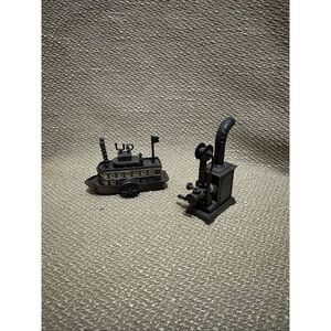 VTG Die Cast Mini Steamboat Paddle Boat and Wood Stove Pencil Sharpeners